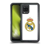 Head Case Designs Officially Licensed Real Madrid CF Plain Logo White Origin Ultra-Armoured Shockproof Case [Military Grade Protection] Compatible With Samsung Galaxy A12 (2020)