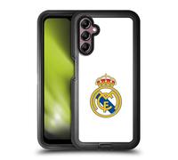 Head Case Designs Officially Licensed Real Madrid CF Plain Logo White Origin Ultra-Armoured Shockproof Case [Military Grade Protection] Compatible With Samsung Galaxy A14 5G