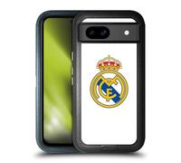 Head Case Designs Officially Licensed Real Madrid CF Plain Logo White Origin Ultra-Armoured Shockproof Case [Military Grade Protection] Compatible With Google Pixel 8a