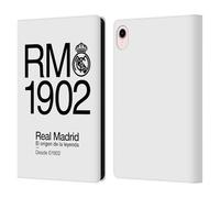 Head Case Designs Officially Licensed Real Madrid CF RM 1902 Legend Leather Wallet Case Compatible With Apple iPad mini (2021/2024)
