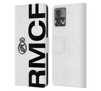 Head Case Designs Officially Licensed Real Madrid CF RMCF Legend Leather Wallet Case Compatible With Motorola Moto Edge 30 Fusion