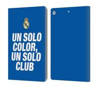 Head Case Designs Officially Licensed Real Madrid CF Un Solo Origin Leather Wallet Case Compatible With Apple iPad 10.2 2019/2020/2021