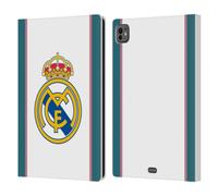 Head Case Designs Officially Licensed Real Madrid CF White 2026/27 Badge Leather Wallet Case Compatible With Apple iPad Pro 11 M4/M5 2024/2025