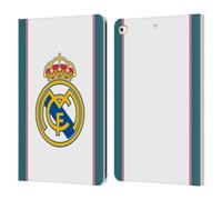 Head Case Designs Officially Licensed Real Madrid CF White 2026/27 Badge Leather Wallet Case Compatible With Apple iPad 9.7 2017 / iPad 9.7 2018