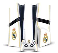 Head Case Designs Officially Licensed Real Madrid CF White Badge Vinyl Sticker Gaming Skin Decal Cover Compatible With Sony PlayStation 5 PS5 Pro Disc Edition Console & DualSense Controller