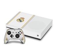 Head Case Designs Officially Licensed Real Madrid CF White Badge Vinyl Sticker Gaming Skin Decal Cover Compatible With Xbox One S Console and Controller Bundle