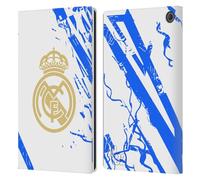 Head Case Designs Officially Licensed Real Madrid CF White Blue Urban Leather Wallet Case Compatible With Amazon Fire Max 11 2023