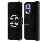 Head Case Designs Officially Licensed Real Madrid CF White Logo Legend Leather Wallet Case Compatible With Motorola Edge 30 Neo 5G
