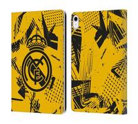Head Case Designs Officially Licensed Real Madrid CF Yellow Urban Leather Wallet Case Compatible With Apple iPad 10.9 2022/2025
