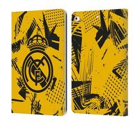 Head Case Designs Officially Licensed Real Madrid CF Yellow Urban Leather Wallet Case Compatible With Apple iPad 9.7 2017 / iPad 9.7 2018