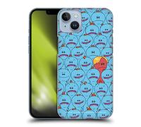 Head Case Designs Officially Licensed Rick And Morty Mr. Meeseeks Pattern Season 4 Graphics Hard Back Case Compatible With Apple iPhone 14 Plus