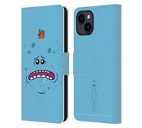 Head Case Designs Officially Licensed Rick And Morty Mr. Meeseeks Season 4 Graphics Leather Wallet Case Compatible With Apple iPhone 15