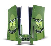 Head Case Designs Officially Licensed Rick And Morty Pickle Rick Graphics Vinyl Sticker Gaming Skin Decal Cover Compatible With Sony PlayStation 5 PS5 Slim Disc Edition Console & DualSense Controller