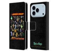 Head Case Designs Officially Licensed Rick And Morty Story Train Season 4 Graphics Leather Wallet Case Compatible With Apple iPhone 17 Pro