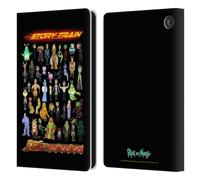 Head Case Designs Officially Licensed Rick And Morty Story Train Season 4 Graphics Leather Wallet Case Compatible With Amazon Fire 7 2022