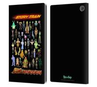 Head Case Designs Officially Licensed Rick And Morty Story Train Season 4 Graphics Leather Wallet Case Compatible With Amazon Fire Max 11 2023