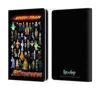 Head Case Designs Officially Licensed Rick And Morty Story Train Season 4 Graphics Leather Wallet Case Compatible With Amazon Kindle 11th Gen (2024)