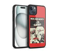 Head Case Designs Officially Licensed Rick And Morty The Space Cruiser Collage Duo Graphics Gel Armour Case [Military Grade Protection] Compatible With Apple iPhone 15 Plus