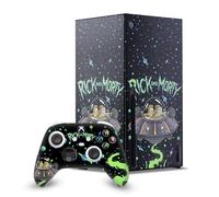 Head Case Designs Officially Licensed Rick And Morty The Space Cruiser Graphics Game Console Wrap and Game Controller Skin Bundle Compatible With Xbox Series X