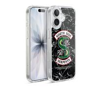 Head Case Designs Officially Licensed Riverdale Black And White Marble Logo South Side Serpents Gel Case [Military Grade Protection] Compatible with Apple iPhone 17 and Compatible with MagSafe