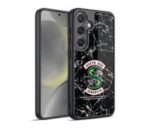 Head Case Designs Officially Licensed Riverdale Black And White Marble Logo South Side Serpents Gel Armour Case [Military Grade Protection] Compatible With Samsung Galaxy S24 5G