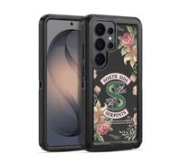 Head Case Designs Officially Licensed Riverdale Floral Print Logo South Side Serpents Ultra-Armoured Shockproof Case [Military Grade Protection] Compatible With Samsung Galaxy S26 Ultra