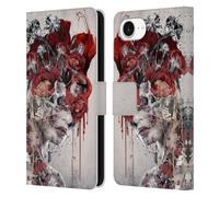 Head Case Designs Officially Licensed Riza Peker Queen Of Skulls Surreal Leather Wallet Case Compatible With Apple iPhone 16e