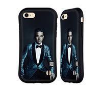 Head Case Designs Officially Licensed Robbie Williams Dark Background Calendar Hybrid Case Compatible With Apple iPhone 7/8 / SE 2020 & 2022