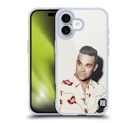 Head Case Designs Officially Licensed Robbie Williams Floral Shirt Calendar Gel Case [Military Grade Protection] Compatible with Apple iPhone 16 and Compatible with MagSafe