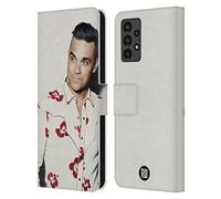 Head Case Designs Officially Licensed Robbie Williams Floral Shirt Calendar Leather Wallet Case Compatible With Samsung Galaxy A13 (2022)