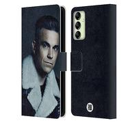 Head Case Designs Officially Licensed Robbie Williams Leather Jacket Calendar Leather Wallet Case Compatible With Samsung Galaxy A14 5G