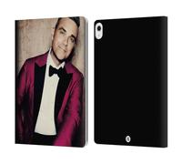 Head Case Designs Officially Licensed Robbie Williams Magenta Tux Calendar Leather Wallet Case Compatible With Apple iPad Air 13 2024/2025