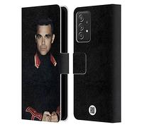 Head Case Designs Officially Licensed Robbie Williams Portrait Calendar Leather Wallet Case Compatible With Samsung Galaxy A53 5G (2022)