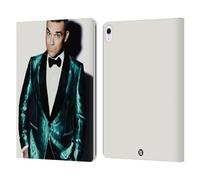 Head Case Designs Officially Licensed Robbie Williams White Background Calendar Leather Wallet Case Compatible With Apple iPad Air 13 2024/2025