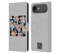 Head Case Designs Officially Licensed Run-D.M.C. Floral Key Art Leather Wallet Case Compatible With Apple iPhone 17 Air