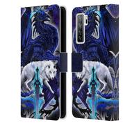 Head Case Designs Officially Licensed Ruth Thompson Alpha Blade & Fantasy Wolf Dragons with Swords Leather Wallet Case Compatible With Huawei Nova 7 SE/P40 Lite 5G