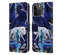 Head Case Designs Officially Licensed Ruth Thompson Alpha Blade & Fantasy Wolf Dragons with Swords Leather Wallet Case Compatible With Apple iPhone 15 Pro Max