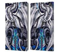 Head Case Designs Officially Licensed Ruth Thompson Blade & Fantasy Wolf Dragons with Swords Leather Wallet Case Compatible With Amazon Fire Max 11 2023