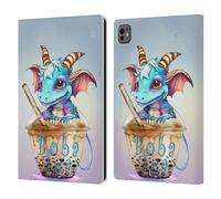 Head Case Designs Officially Licensed Ruth Thompson Boba Tea Cup O Dragons Leather Wallet Case Compatible With Apple iPad Pro 11 M4/M5 2024/2025