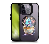 Head Case Designs Officially Licensed Ruth Thompson Boba Tea Cups and Dragons Black Shockproof Bumper Case [Military Grade Protection] Compatible with Apple iPhone 14 Pro and Compatible with MagSafe