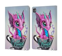 Head Case Designs Officially Licensed Ruth Thompson Coffee Cup O Dragons Leather Wallet Case Compatible With Apple iPad Pro 13 M4/M5 2024/2025