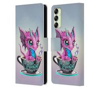 Head Case Designs Officially Licensed Ruth Thompson Coffee Cup O Dragons Leather Wallet Case Compatible With Samsung Galaxy A14 5G