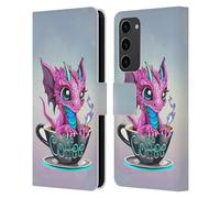 Head Case Designs Officially Licensed Ruth Thompson Coffee Cup O Dragons Leather Wallet Case Compatible With Samsung Galaxy S23+ 5G