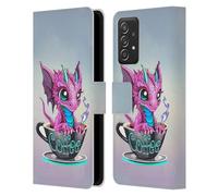 Head Case Designs Officially Licensed Ruth Thompson Coffee Cup O Dragons Leather Wallet Case Compatible With Galaxy A52 / A52s / 5G (2021)