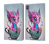 Head Case Designs Officially Licensed Ruth Thompson Coffee Cup O Dragons Leather Wallet Case Compatible With Apple iPad Pro 11 M4/M5 2024/2025