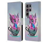 Head Case Designs Officially Licensed Ruth Thompson Coffee Cup O Dragons Leather Wallet Case Compatible With Samsung Galaxy S24 Ultra 5G