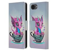 Head Case Designs Officially Licensed Ruth Thompson Coffee Cup O Dragons Leather Wallet Case Compatible With Apple iPhone 16e / iPhone 17e