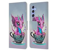 Head Case Designs Officially Licensed Ruth Thompson Coffee Cup O Dragons Leather Wallet Case Compatible With Samsung Galaxy A34 5G