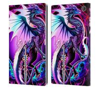 Head Case Designs Officially Licensed Ruth Thompson Ebon Blade Fantasy Dragons with Swords Leather Wallet Case Compatible With Amazon Fire Max 11 2023