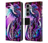 Head Case Designs Officially Licensed Ruth Thompson Ebon Blade Fantasy Dragons with Swords Leather Wallet Case Compatible With Samsung Galaxy S25
